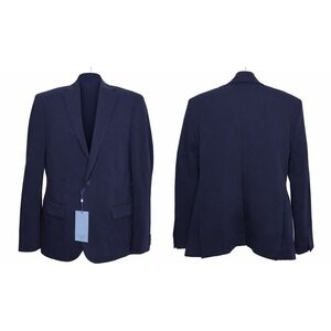 Mens Size 40 Steel & Jelly Blazer Navy Blue Jacket Structured